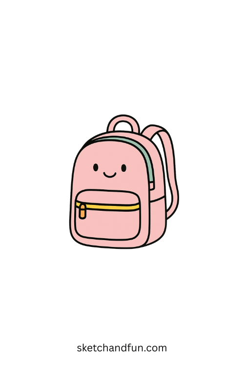Cute Back To School Drawing, Backpack Buddy