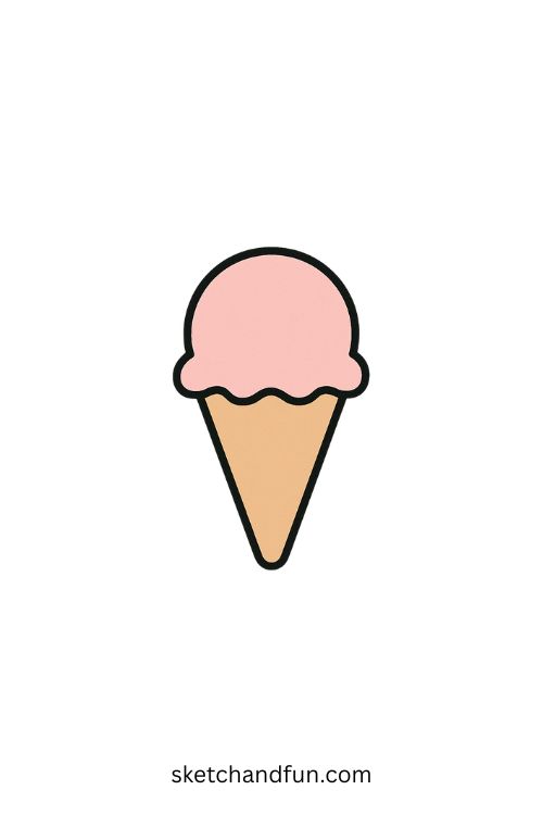 Easy Ice Cream Drawing