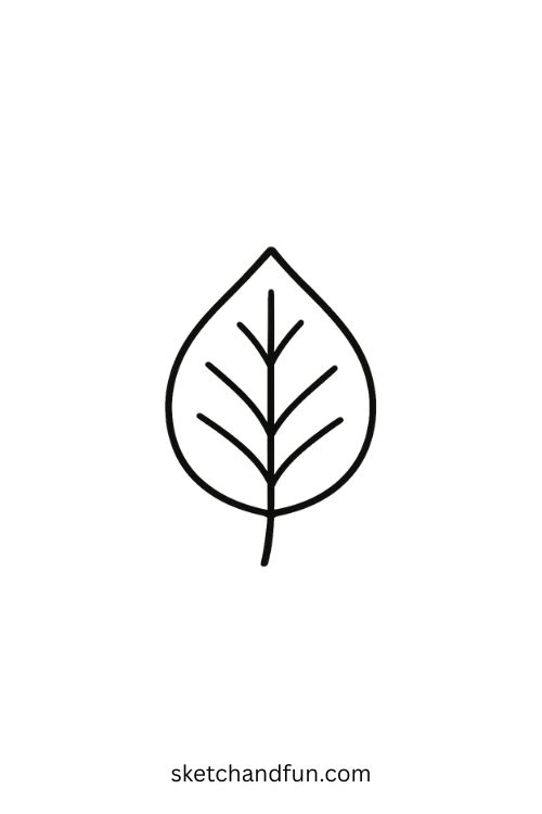 Easy Leaf Drawing