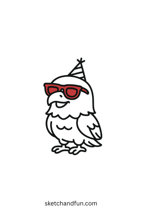 4th of July Art Ideas, Happy Bald Eagle