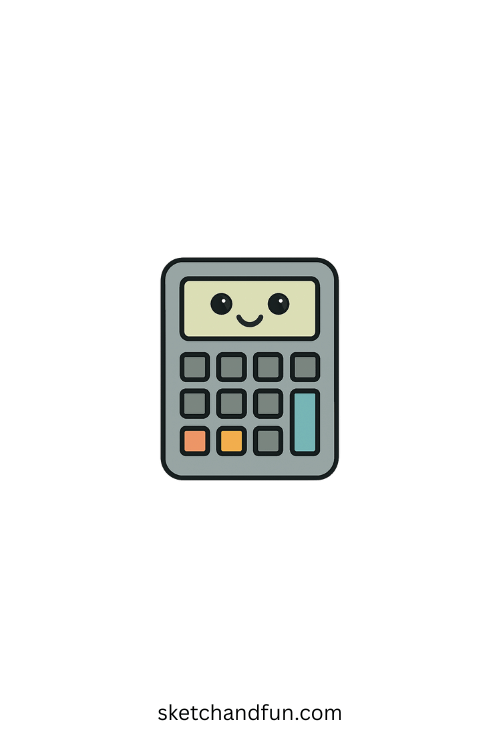 Cool Back To School Drawing, Happy Calculator