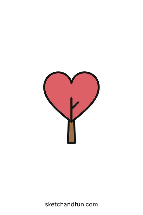 Heart-shaped Tree Drawing