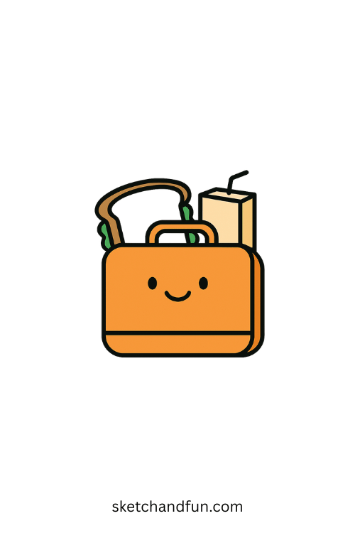 Back To School Drawing For Kids, Lunchbox Pal