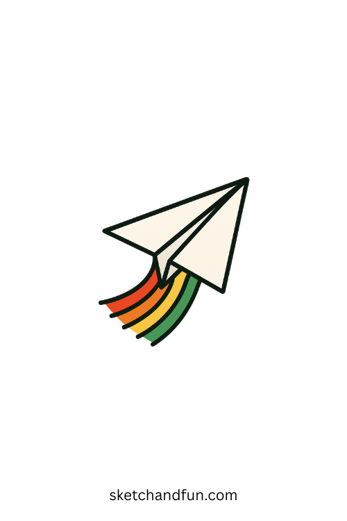 Super Cute Back To School Drawing, Paper Plane