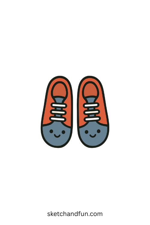 Cute Welcome Back To School Drawing, School Shoes