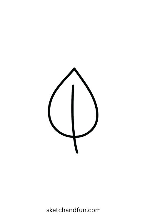 Simple Leaf Drawing