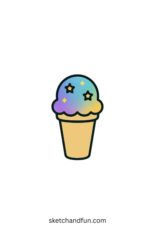 Starlight Treat Ice Cream Drawing
