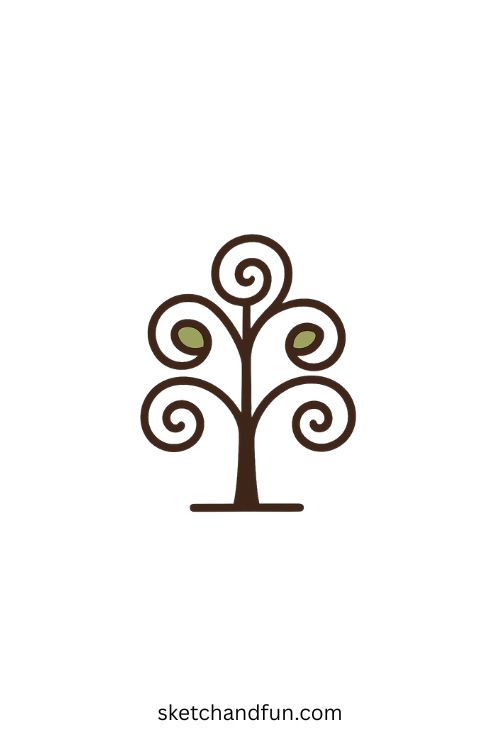 Swirl Tree Drawing