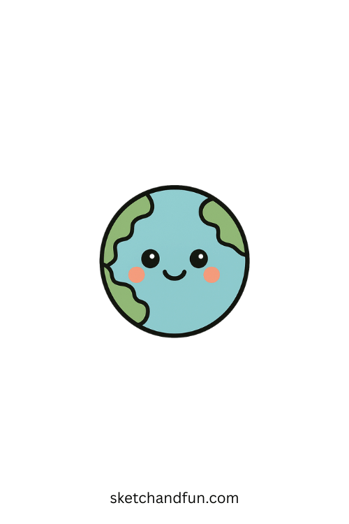 Simple Back To School Drawing, Tiny Globe