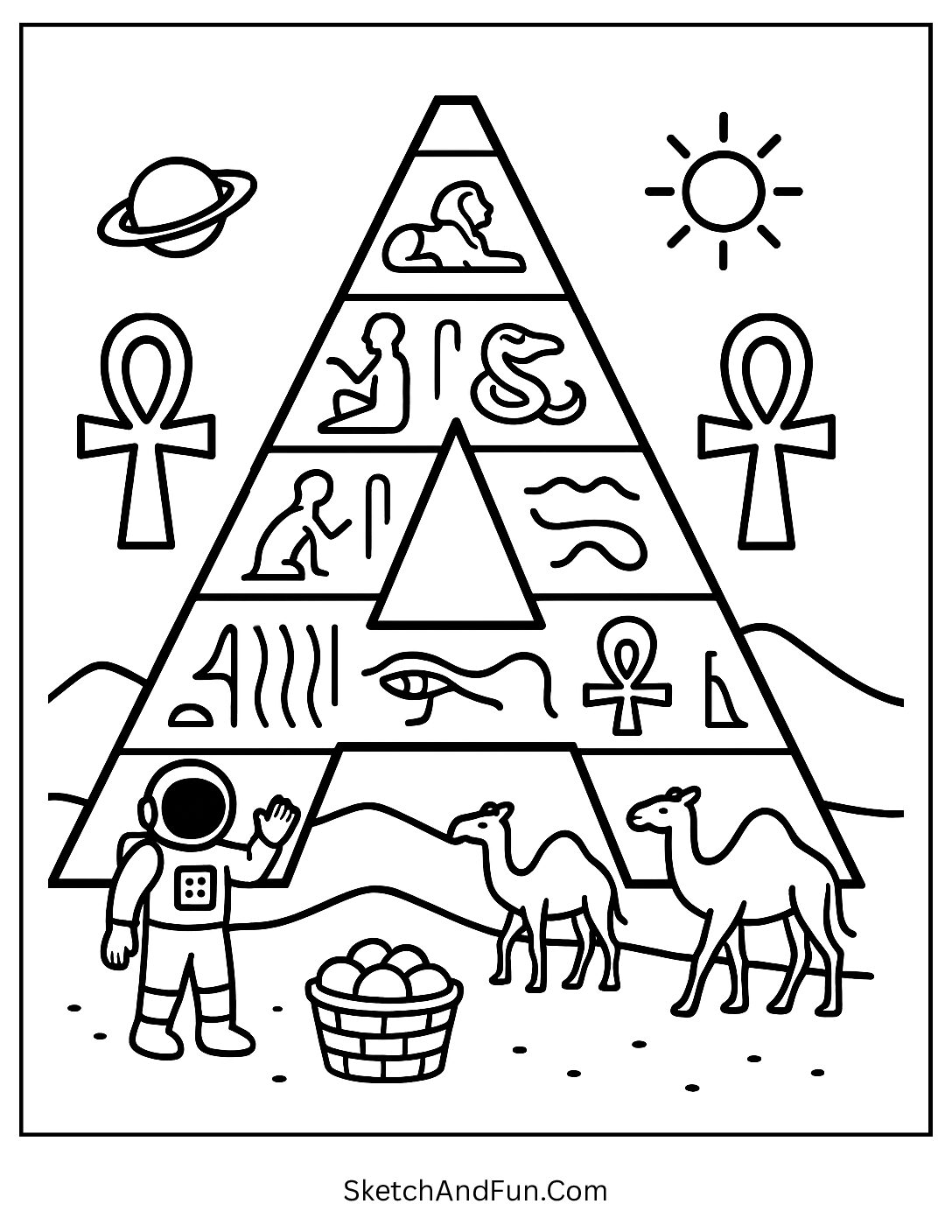 Ancient Egypt – Letter A Coloring Page 1 pdf