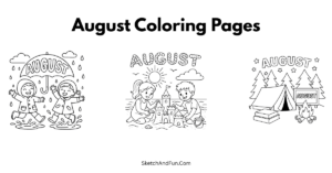 August Coloring Pages For Kids