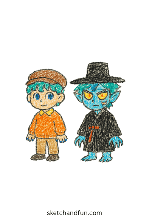 Baby Saja K-Pop Demon Hunters Drawing