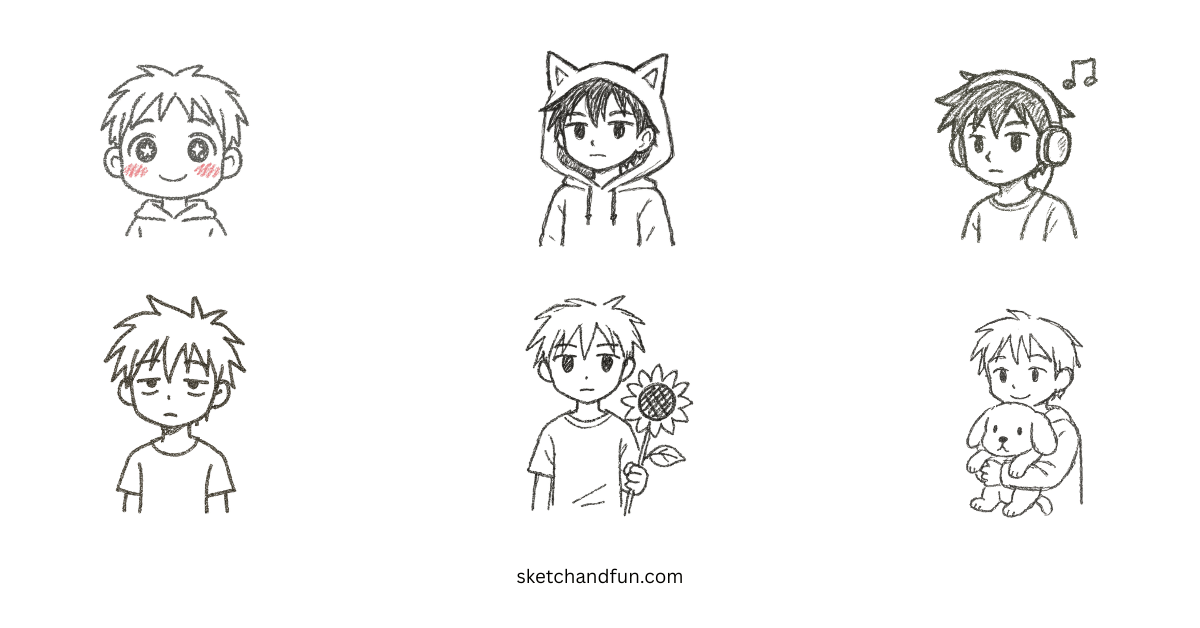 52+ Easy Cute Anime Boy Drawing Ideas For Beginners