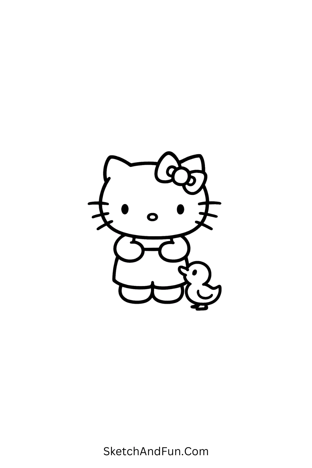 Hello Kitty and little duck friend – animal-themed Hello Kitty cartoon for kids