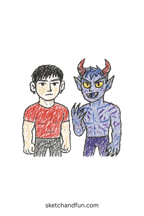 Jinu, Cute Easy K-Pop Demon Hunters Drawing