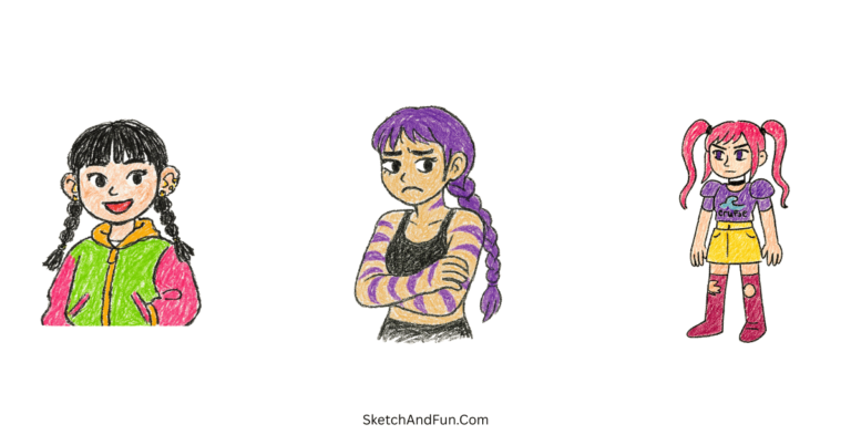 Cute K-pop Demon Hunters Drawing Ideas For Kids