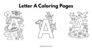 Letter A Coloring Pages For Kids
