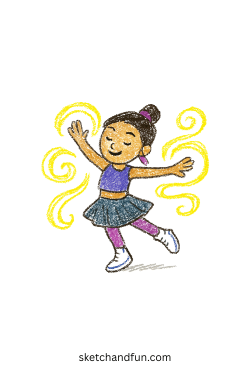 K-pop girl dancing with glowing light energy, magical girl art in idol outfit