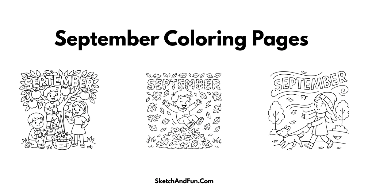 September Coloring Pages For Kids