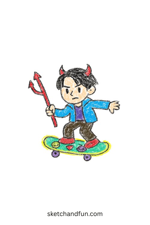 K-pop idol on glowing skateboard using charm stickers โ cool urban hunter character art