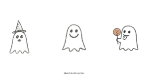 Easy Cute Ghost Drawing Ideas For Kids