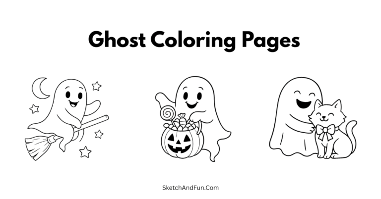 Free Ghost Coloring Pages For Kids