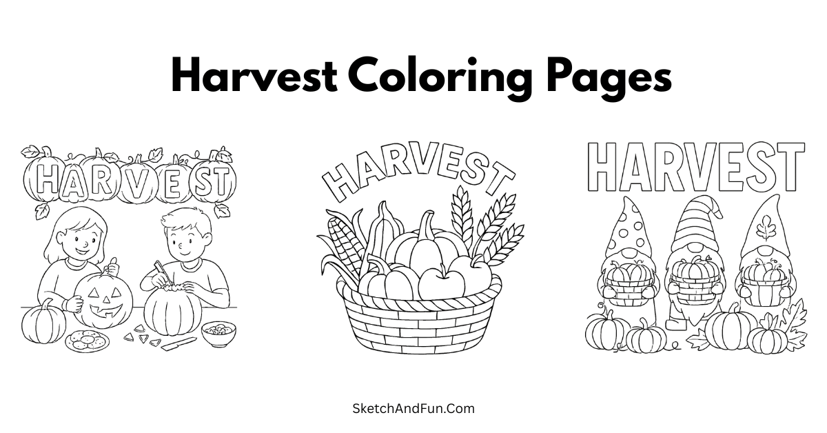 40 Harvest Coloring Pages