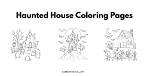 Haunted House Coloring Pages For Kids