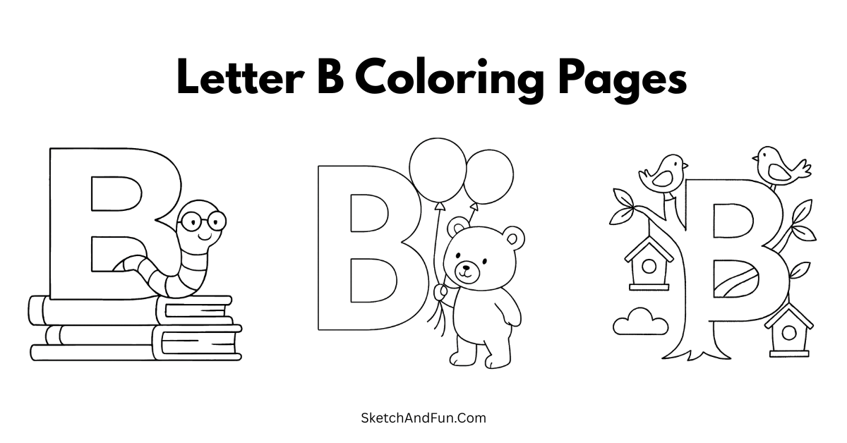 Letter B Coloring Pages For Kids
