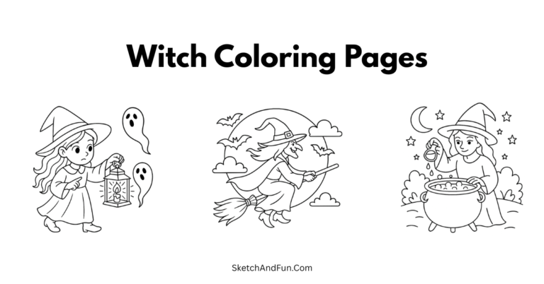 Free Witch Coloring Pages For Kids