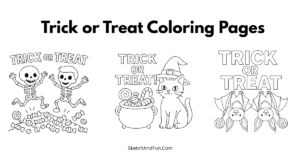 Free Trick-or-Treat Coloring Pages For Kids