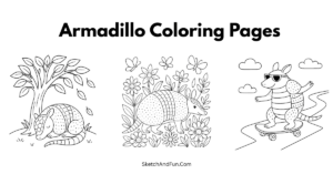 Free Armadillo Coloring Pages For Kids