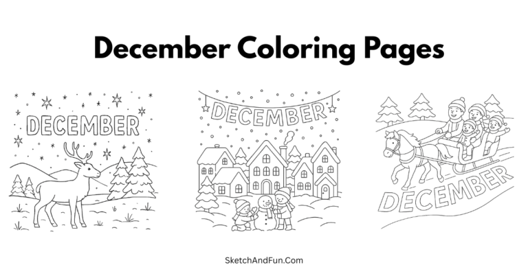 Free December Coloring Pages For Kids