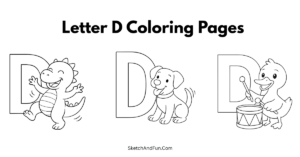 Free Letter D Coloring Pages For Kids