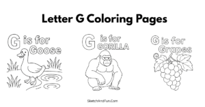 Free Letter G Coloring Pages For Kids