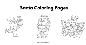 Santa Coloring Pages For Kids
