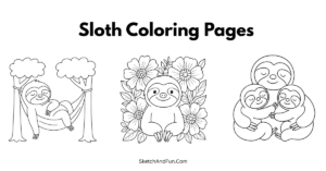 Free Sloth Coloring Pages For Kids