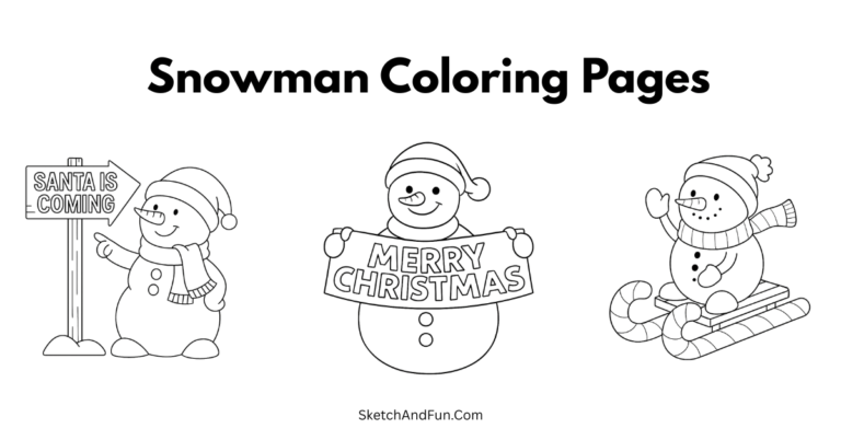Free Snowman Coloring Pages For Kids