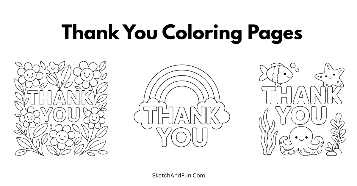 Free Thank You Coloring Pages For Kids