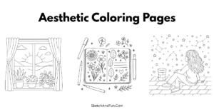 Free Aesthetic Coloring Pages For KIds