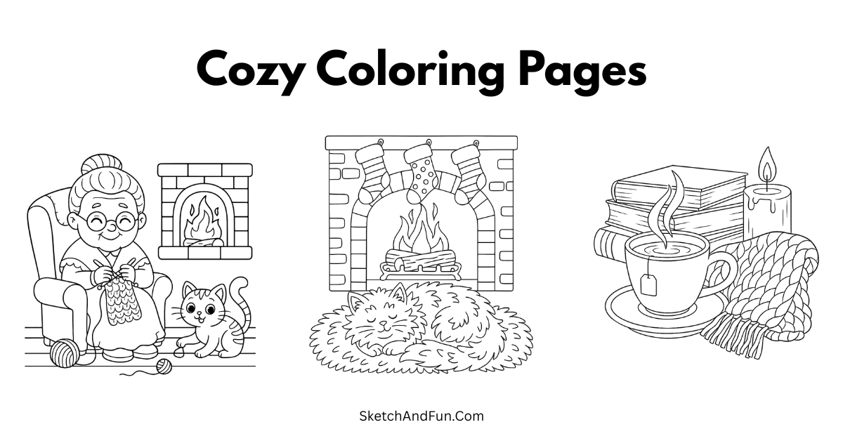 40 Cozy Coloring Pages