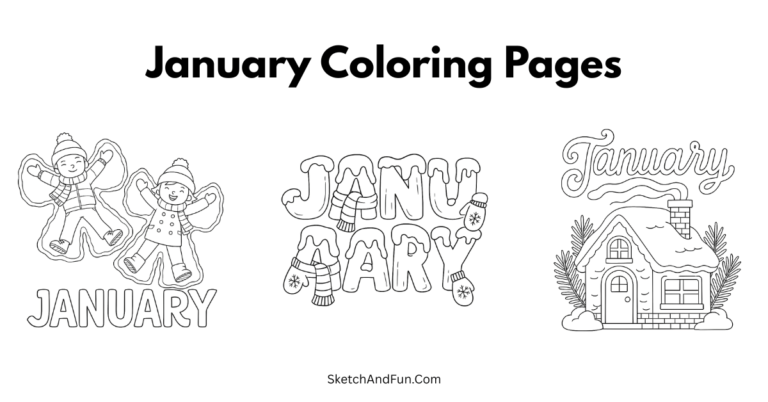 January Coloring Pages For Kids