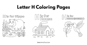 Letter H Coloring Pages For Kids