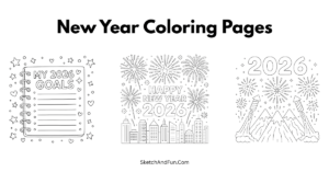 New Year Coloring Pages For Kids