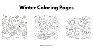 Winter Coloring Pages For Kids'