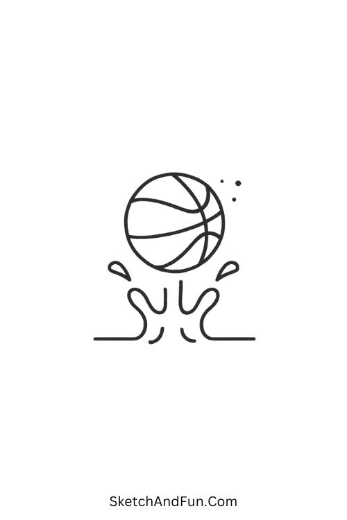Cool drawing ideas superheroes – Basketball splash full of motion.