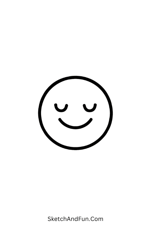 Cool drawing ideas urban graffiti – Chill smiley face with relaxed look.