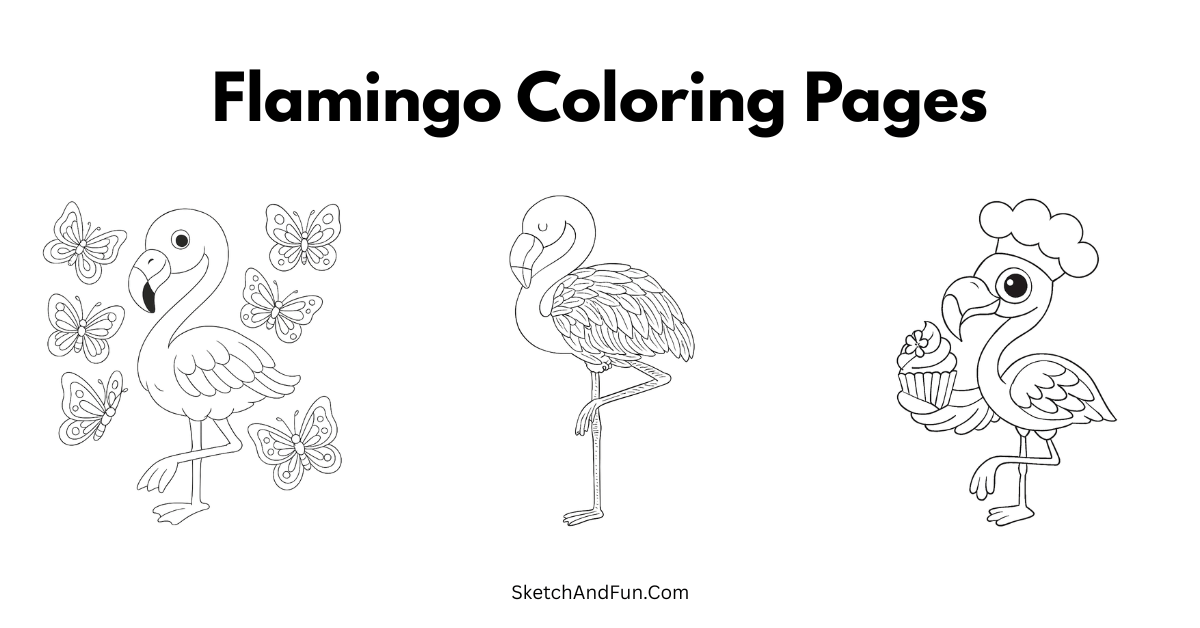 Flamingo Coloring Pages For Kids