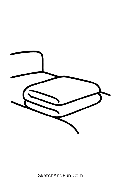 Folded Quilt for cozy art prompts with soft fabric.