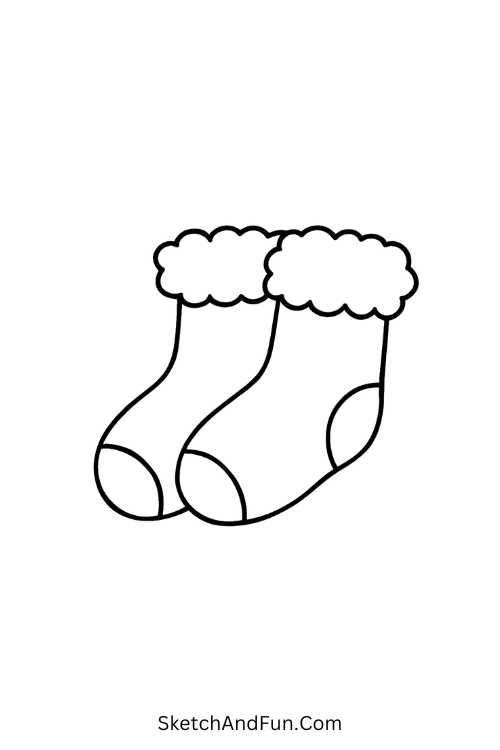 Fuzzy Socks pair for cozy daily drawing ideas with warm fabric.